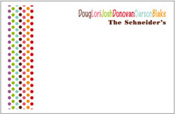 Queen Bee Personalized Note Pads - Multi Rainbow Dots (NP-H-63)